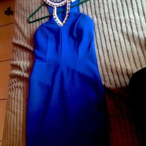 Royal blue dress rhinestone